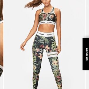 Stronger Women's Floral Print Activewear Set